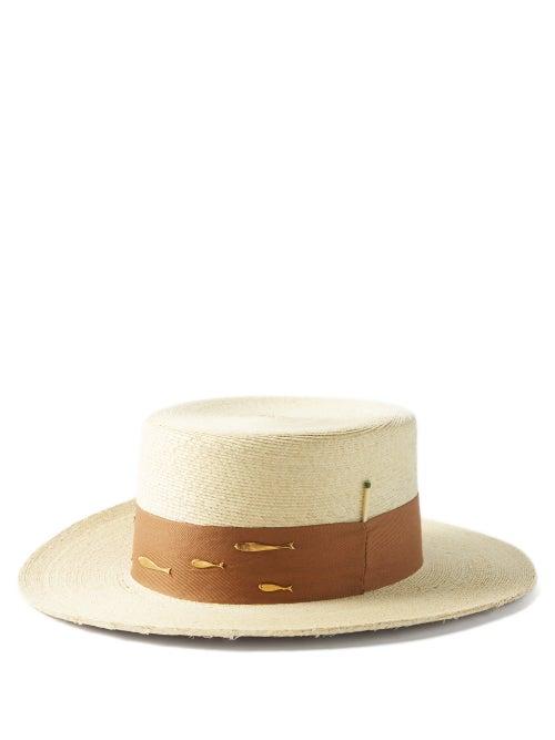 Nick Fouquet - Vaquero Straw Fedora Hat - Mens - Beige
