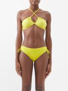 Norma Kamali - Jason Triangle Bikini Top - Womens - Dark Yellow