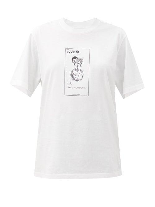 Matchesfashion.com Vetements - Love Is. A Green Planet Cotton-jersey T-shirt - Womens - White