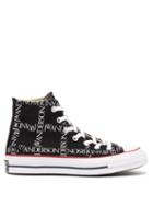 Matchesfashion.com Converse X Jw Anderson - Chuck 70 Logo Grid High Top Trainers - Mens - Black White