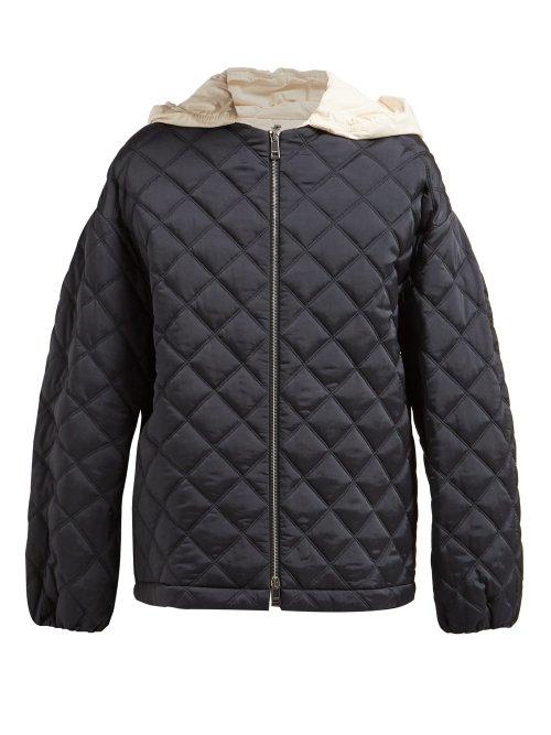 Matchesfashion.com Jil Sander - Giove Diamond Quilted Satin Jacket - Womens - Navy