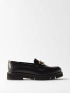 Salvatore Ferragamo - Rolo 20 Leather Loafers - Womens - Black