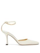 Matchesfashion.com Jimmy Choo - Mair 90 Point-toe Leather Pumps - Womens - Beige