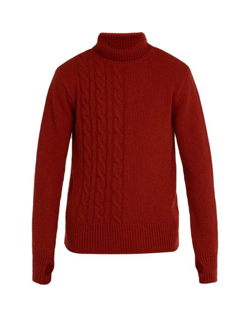 Matchesfashion.com Oliver Spencer - Talbot Roll Neck Wool Sweater - Mens - Orange