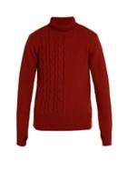 Matchesfashion.com Oliver Spencer - Talbot Roll Neck Wool Sweater - Mens - Orange
