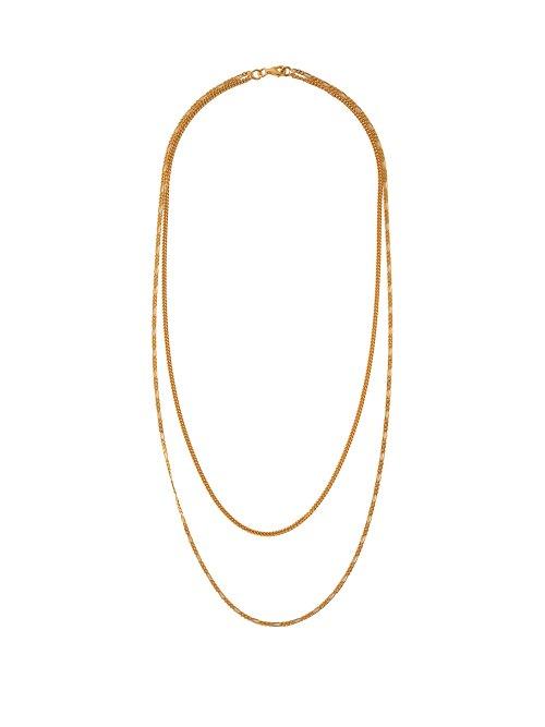 Matchesfashion.com Theodora Warre - Double Layer Gold Plated Sterling Silver Necklace - Womens - Gold