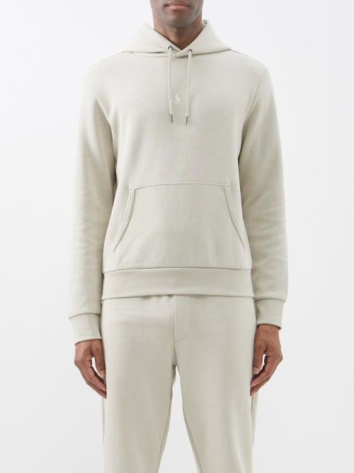 Polo Ralph Lauren - Logo-embroidered Cotton-blend Jersey Hoodie - Mens - Grey