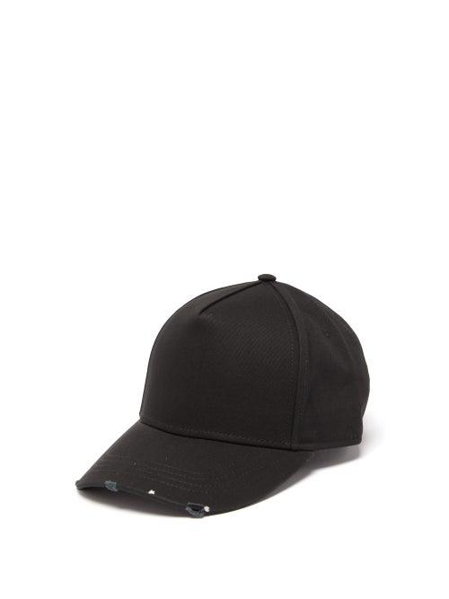 Dsquared2 - Distressed Logo-embroidered Gabardine Baseball Cap - Mens - Black White