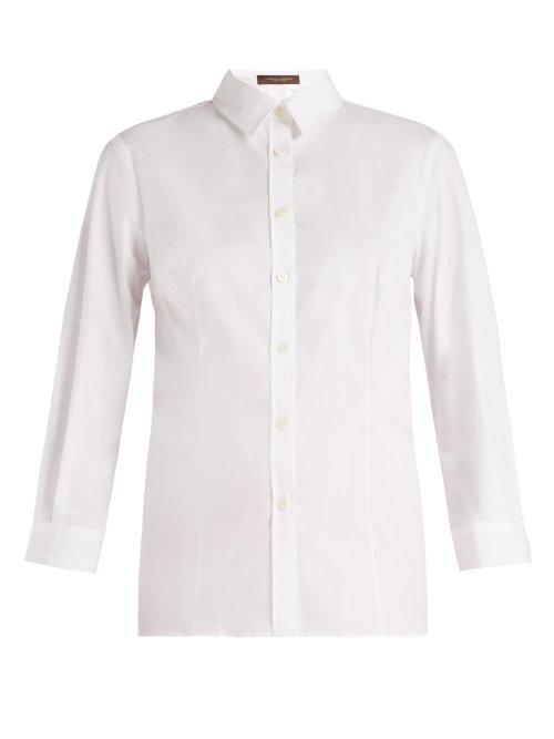 Matchesfashion.com Carolina Herrera - Slim Fit Cotton Shirt - Womens - White