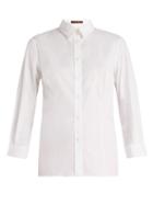 Matchesfashion.com Carolina Herrera - Slim Fit Cotton Shirt - Womens - White