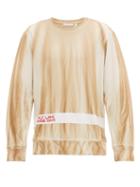 Matchesfashion.com Helmut Lang - Strange Days Cotton Jersey Sweatshirt - Mens - Beige Multi