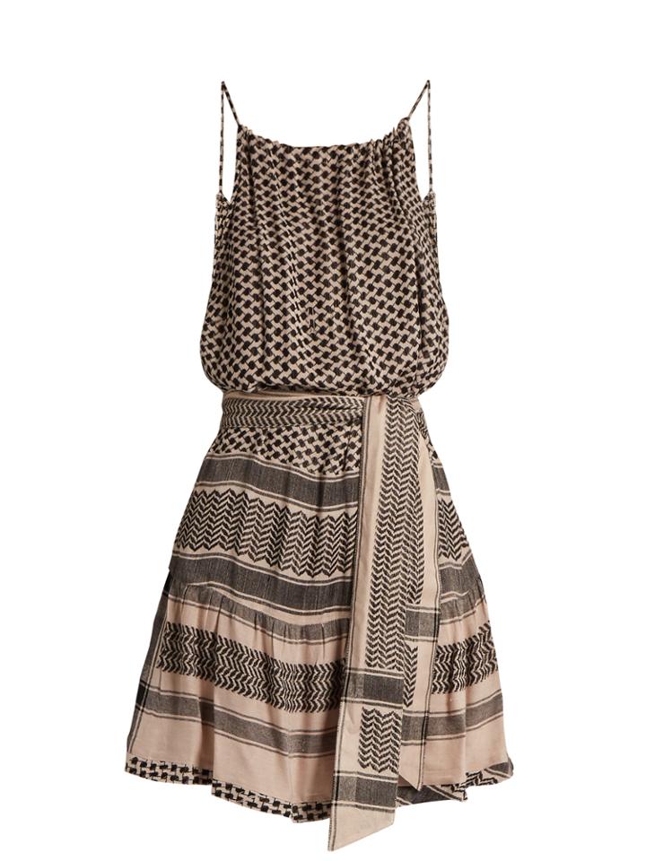 Cecilie Copenhagen Low-back Sleeveless Scarf-jacquard Dress