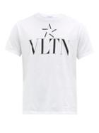 Matchesfashion.com Valentino - Vltnstar-print Cotton-jersey T-shirt - Mens - White