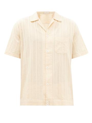 Smr Days - Paraiso Patch-pocket Cotton-hopsack Shirt - Mens - Beige