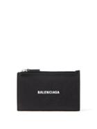 Balenciaga - Cash Leather Cardholder - Mens - Black & White