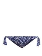 Matchesfashion.com Biondi - Masai Side Tie Bikini Briefs - Womens - Blue Print