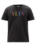 Valentino - Vltn-print Cotton-jersey T-shirt - Mens - Black