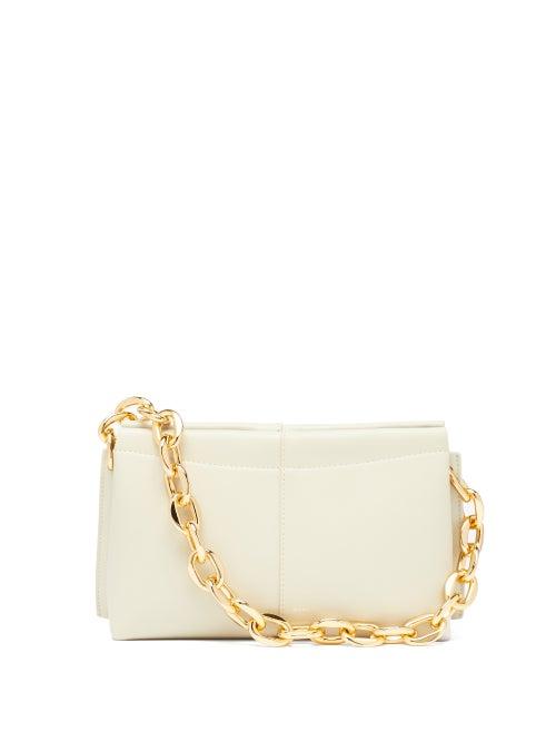 Matchesfashion.com Wandler - Carly Mini Chunky-chain Leather Shoulder Bag - Womens - Light Green
