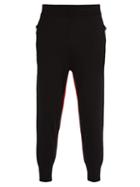 Matchesfashion.com Neil Barrett - Knitted Stripe Trousers - Mens - Black Red