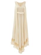 Matchesfashion.com Mes Demoiselles - Chibca Embroidered And Tasselled Dress - Womens - Cream