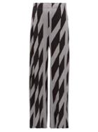 Matchesfashion.com Pleats Please Issey Miyake - Patterned Technical Pleated Wide Leg Trousers - Womens - Black Grey