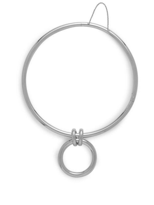 Matchesfashion.com Bottega Veneta - Sterling Silver Ring Choker - Womens - Silver
