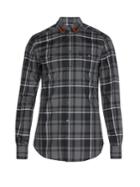 Dolce & Gabbana Heart-collar Plaid Cotton Shirt
