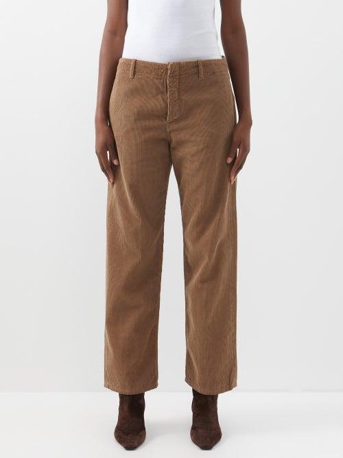 Fortela - Jamie Corduroy Straight-leg Trousers - Womens - Brown