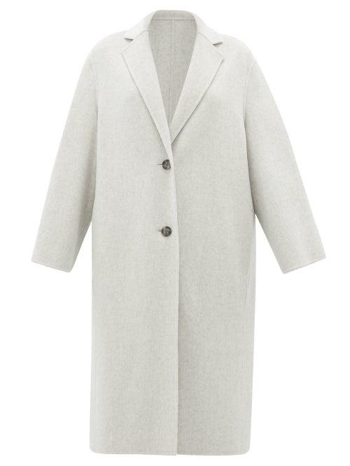 Matchesfashion.com Joseph - Newman Single-breasted Wool-blend Coat - Womens - Light Grey