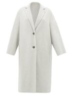 Matchesfashion.com Joseph - Newman Single-breasted Wool-blend Coat - Womens - Light Grey