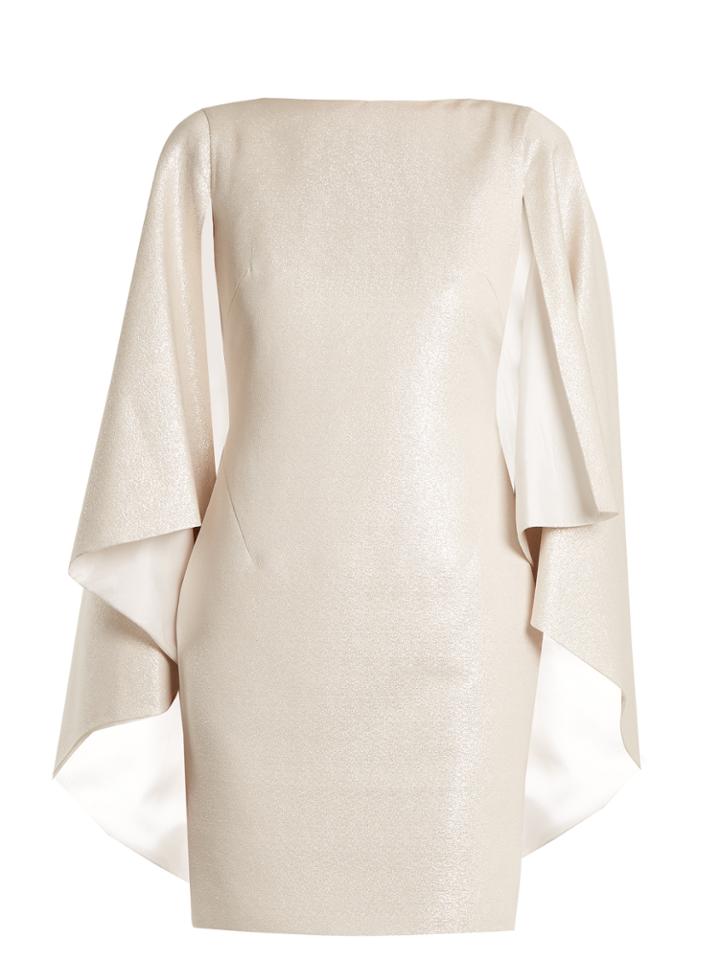 Osman Rebecca Cape-sleeved Dress