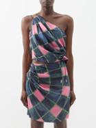 Ahluwalia - Patel Draped Top - Womens - Pink Blue
