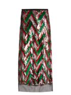 Gucci Sequin-embellished Chevron Midi Skirt