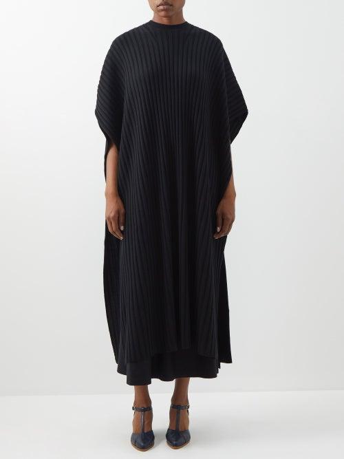 Gabriela Hearst - Taos Ribbed Wool-blend Poncho - Womens - Black