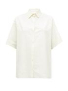 Matchesfashion.com The Row - Sissa Oversized Poplin Short-sleeved Shirt - Womens - Cream