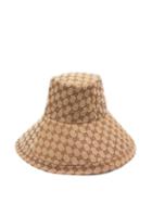 Matchesfashion.com Gucci - Gg Logo-jacquard Canvas Hat - Womens - Brown
