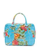 Matchesfashion.com Comme Des Garons Comme Des Garons - Floral-print Pvc Bag - Womens - Blue