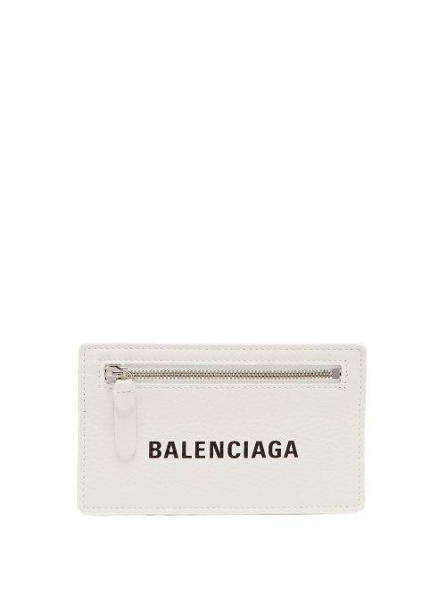 Matchesfashion.com Balenciaga - Everyday Leather Cardholder - Womens - White Black