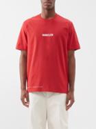 7 Moncler Frgmt Hiroshi Fujiwara - Logo-print Cotton-jersey T-shirt - Mens - Red