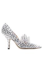 Matchesfashion.com Midnight - Polka Dot Tulle And Pvc Pumps - Womens - White Black