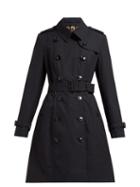 Matchesfashion.com Burberry - Chelsea Double Breasted Cotton Trench Coat - Womens - Navy