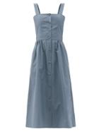 Ladies Rtw Julie De Libran - Sun Cotton Midi Dress - Womens - Blue