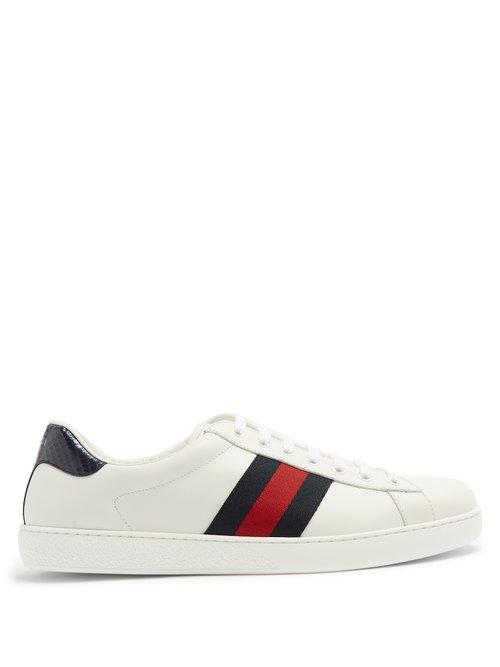 Matchesfashion.com Gucci - Ace Low Top Leather Trainers - Mens - White Multi