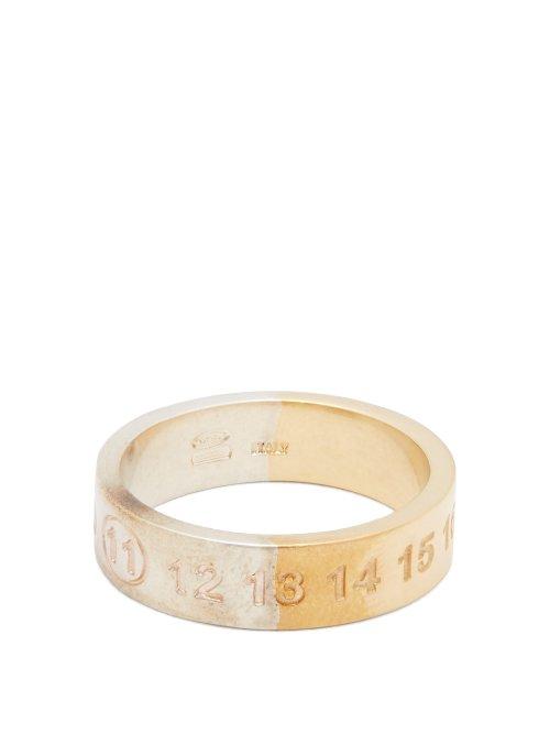 Matchesfashion.com Maison Margiela - Silver And Gold Numbers Ring - Mens - Gold Multi