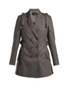 Matchesfashion.com Simone Rocha - Bow Embellished Double Breasted Blazer - Womens - Dark Grey