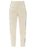 Matchesfashion.com Bolt X Edie - Side-stripe Surplus-cotton Trousers - Womens - Ivory