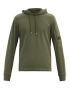 Matchesfashion.com C.p. Company - Goggle-lens Cotton-jersey Hooded Sweatshirt - Mens - Green
