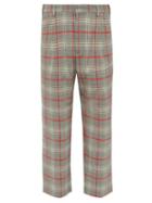 Matchesfashion.com Barena Venezia - Prince Of Wales Check Wool Blend Trousers - Mens - Grey Multi