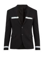 Neil Barrett Paint-stroke Single-breasted Stretch-wool Blazer