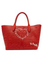 Matchesfashion.com Anya Hindmarch - The Neeson Large Woven Leather Tote Bag - Womens - Red